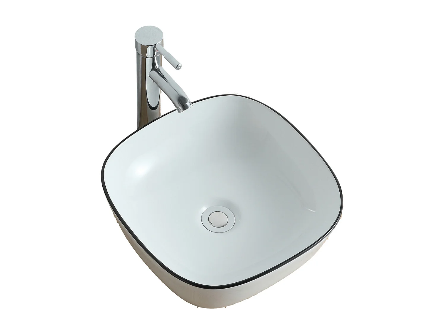 DIEGO VSQ A POSER CARRE BLC/NOIR CERAM