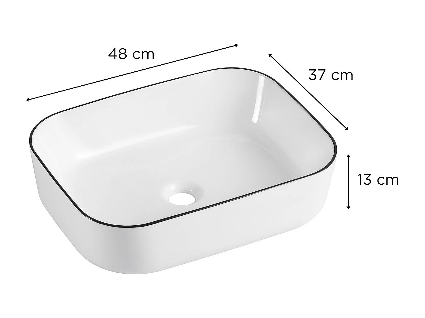 VASQUE KALA RECTANGULAIRE B&N