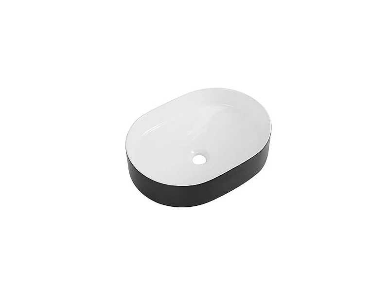 Lavabo sobre encimera rectangular de cerámica bicolor 50x37cm YDRA