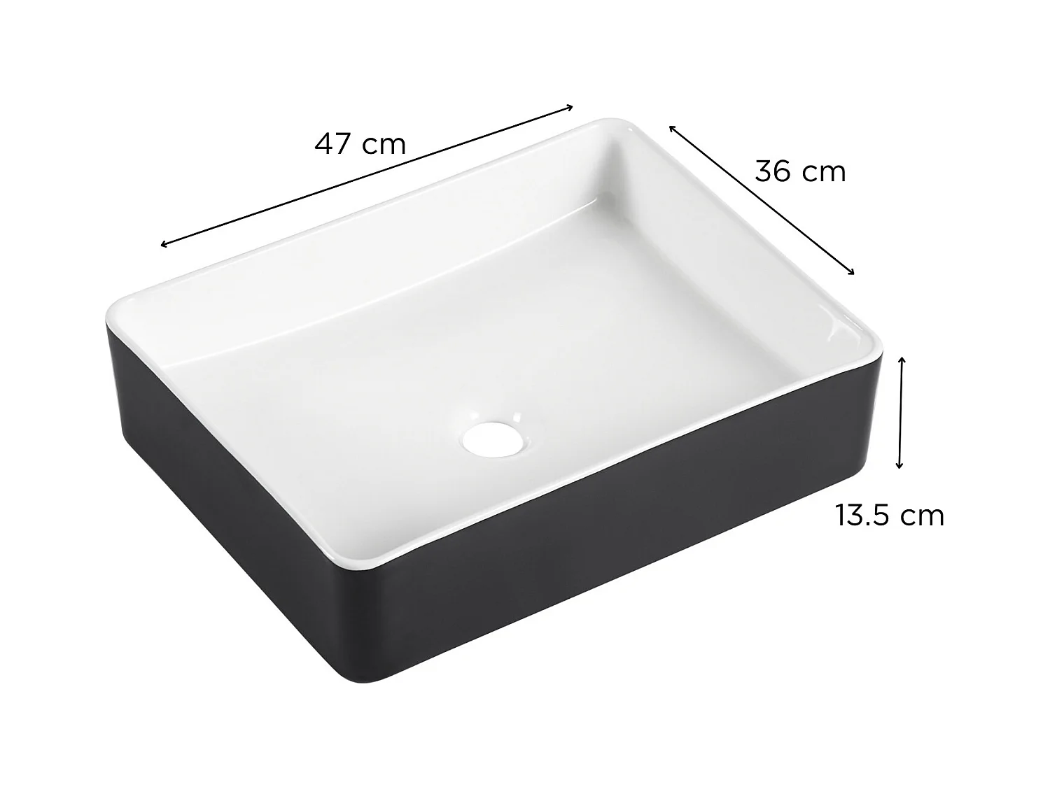 VASQUE ALBI BICOLOR RECTANGULAIRE