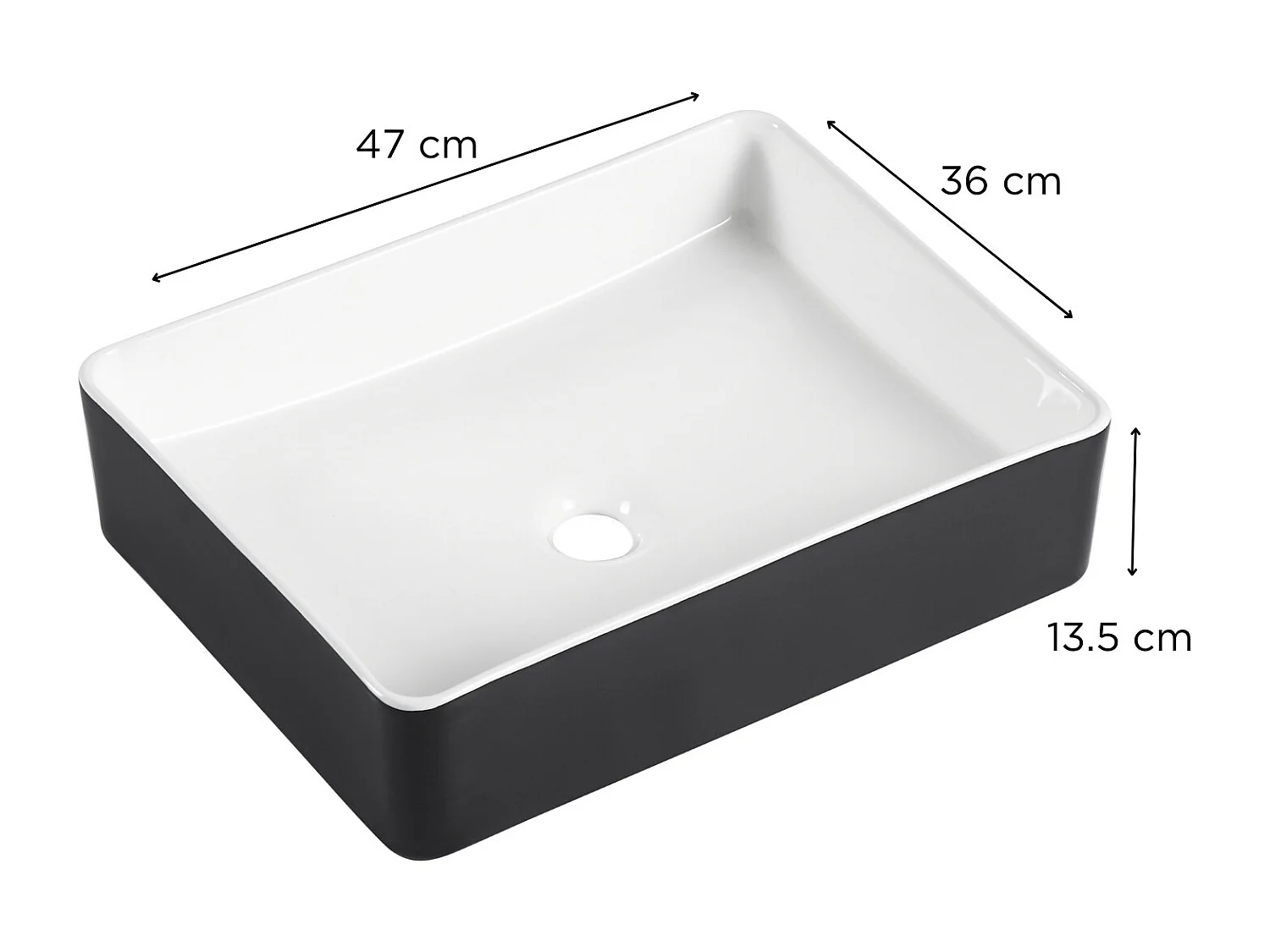 VASQUE ALBI BICOLOR RECTANGULAIRE