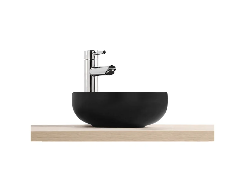 VASQUE LAVE MAINS BOL CERAMIQUE NOIRE