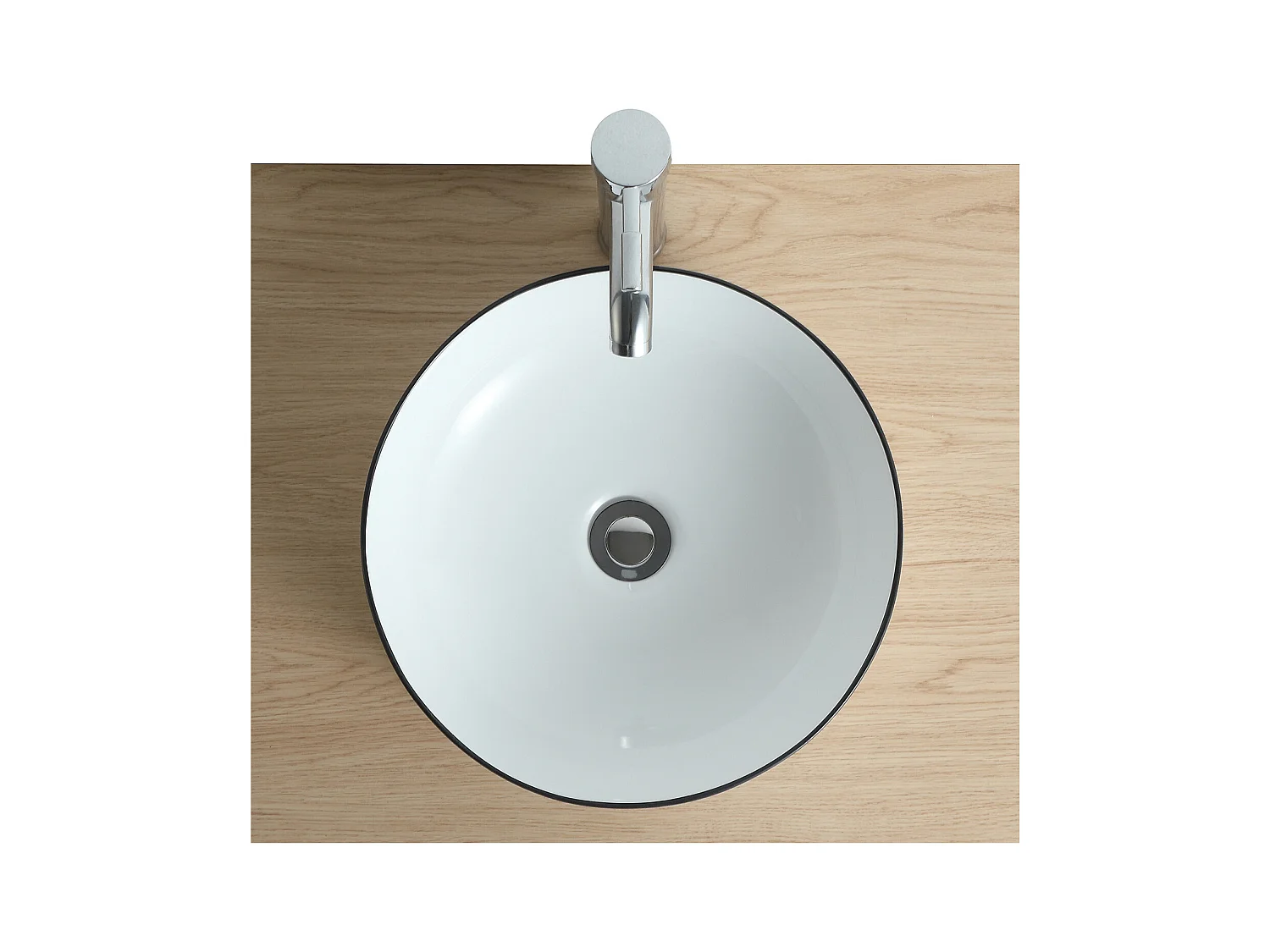 Opzetwastafel Ø37 ​​x H.12 cm wit CALA