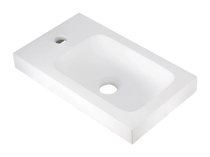 Basque L.42 x D.24 cm wit cement AZZURA, vrijstaand/hangend