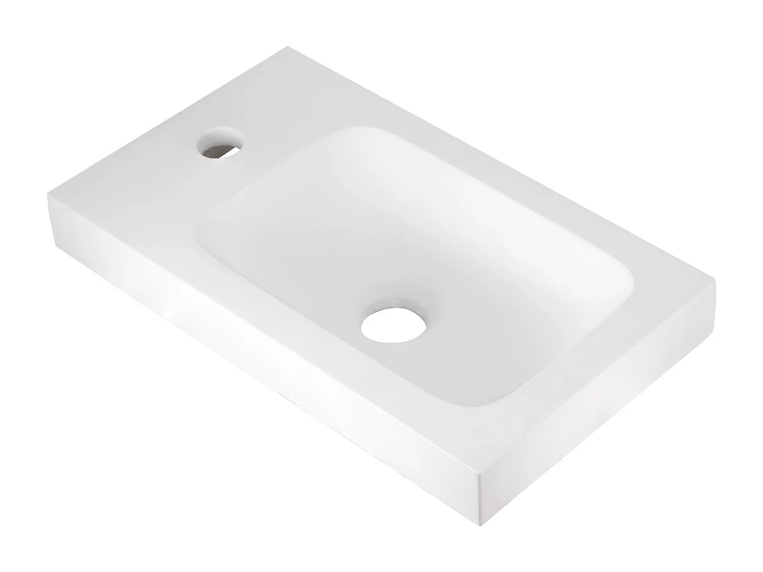 Basque L.42 x D.24 cm wit cement AZZURA, vrijstaand/hangend