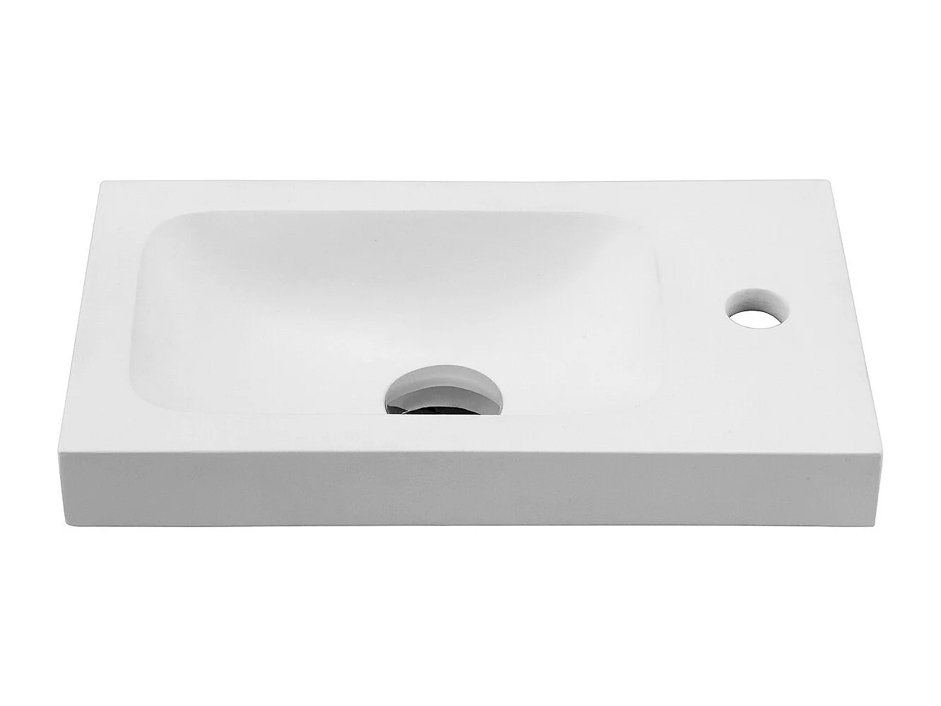 Basque L.42 x D.24 cm wit cement AZZURA, vrijstaand/hangend