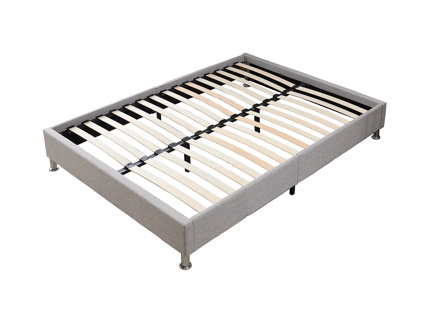 Ensemble Matelas en mousse + Cadre de lit Plateforme Capitonné 140x190cm, Epaisseur du Matelas 22cm