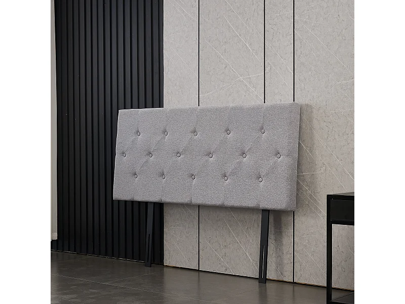 Tête de lit 140x60 cm, Épaisseur 8 cm, gris