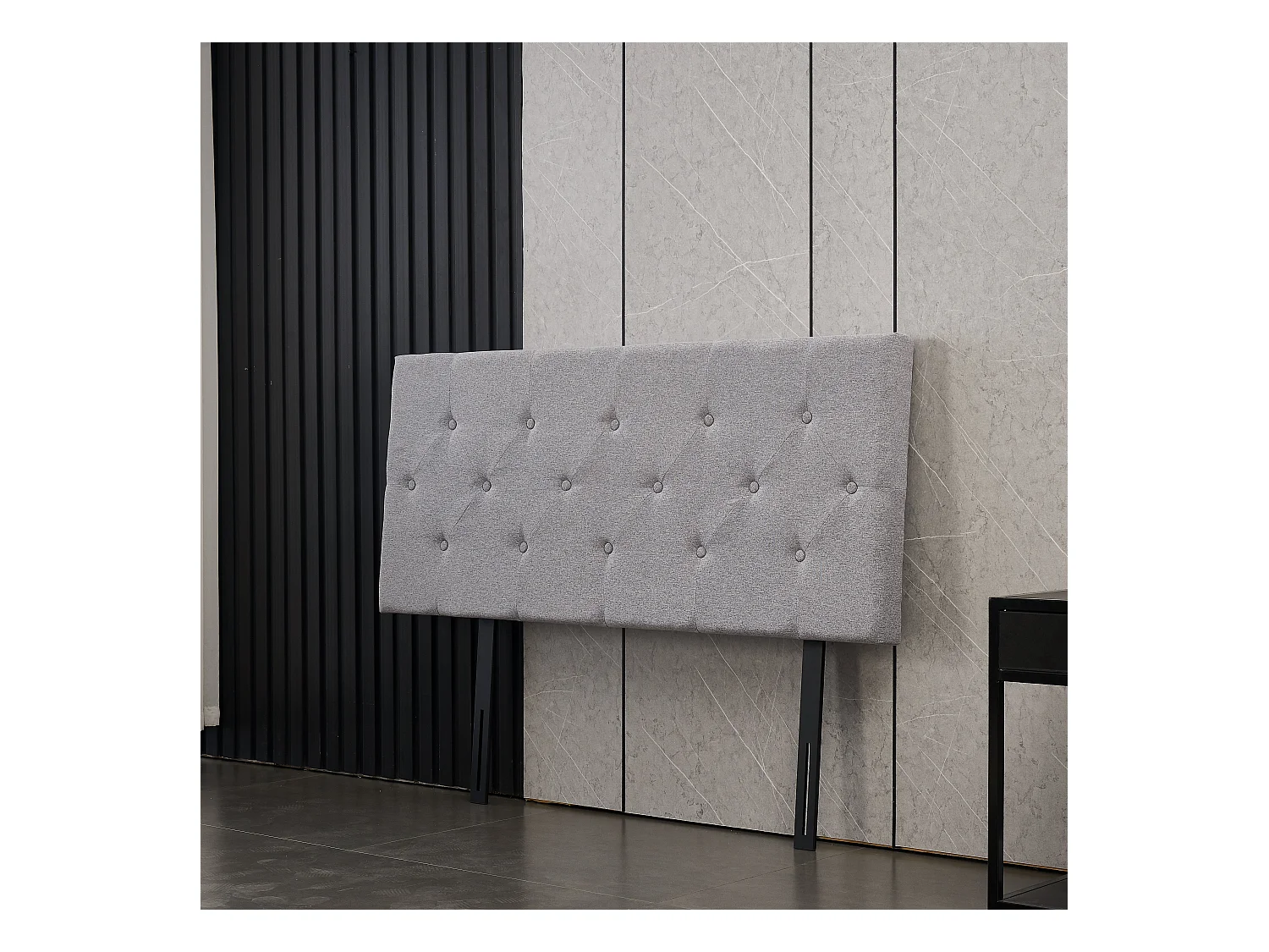 Tête de lit 140x60 cm, Épaisseur 8 cm, gris