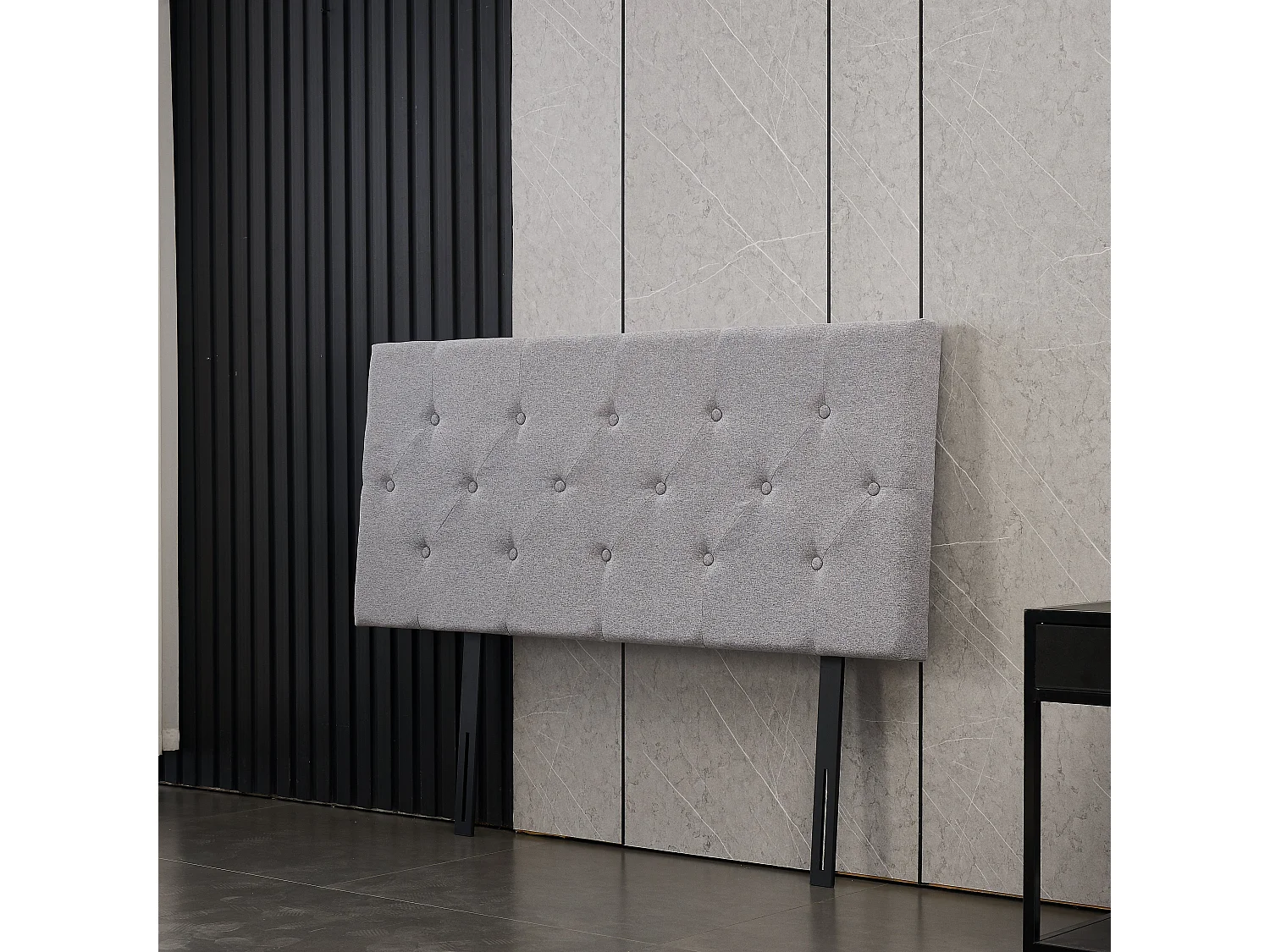 Tête de lit 140x60 cm, Épaisseur 8 cm, gris