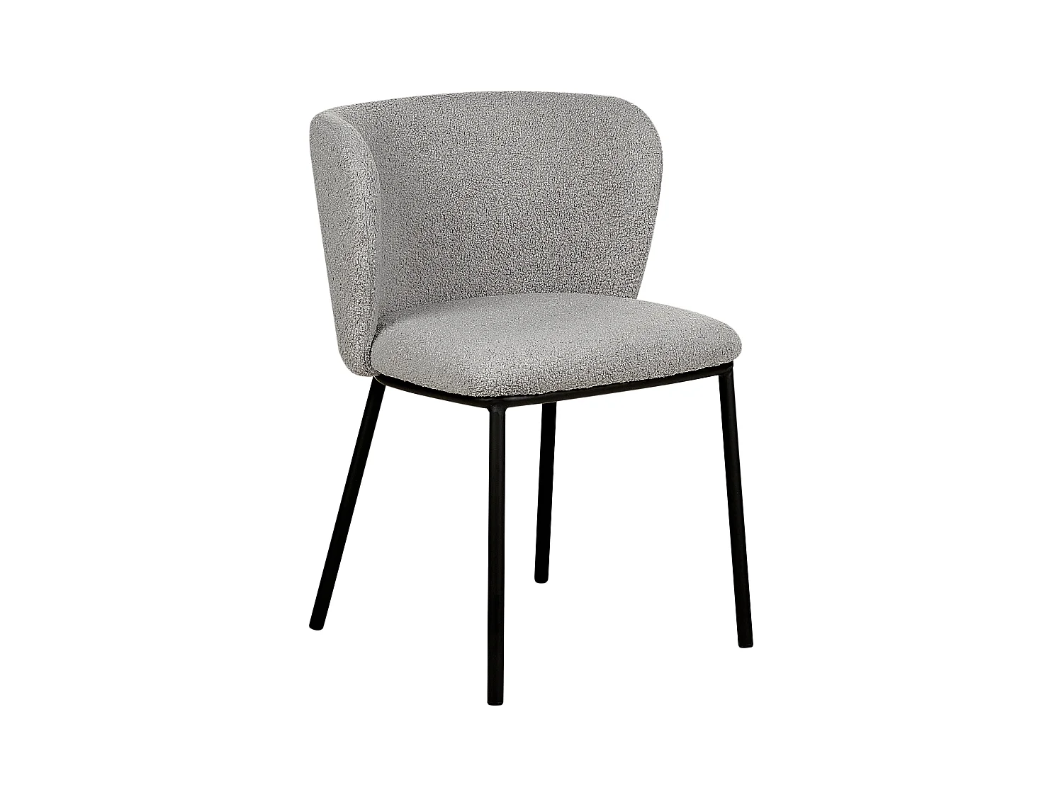 Zestaw 2 krzeseł do jadalni MINA Boucle Szary