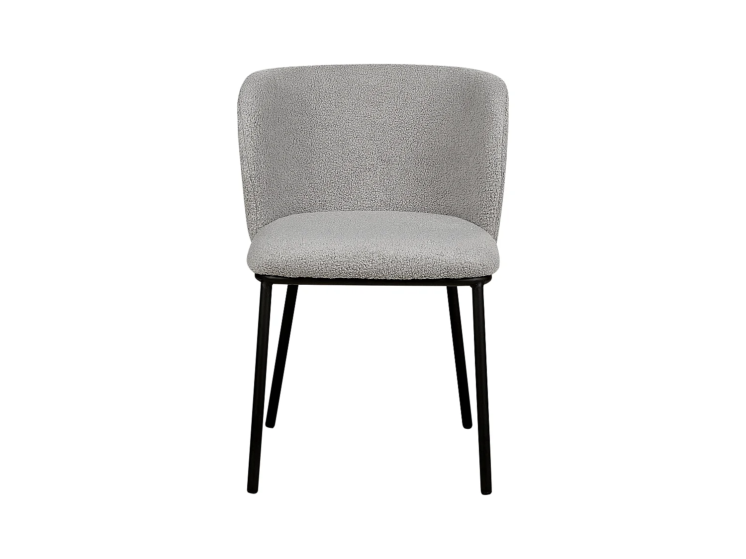 Zestaw 2 krzeseł do jadalni MINA Boucle Szary