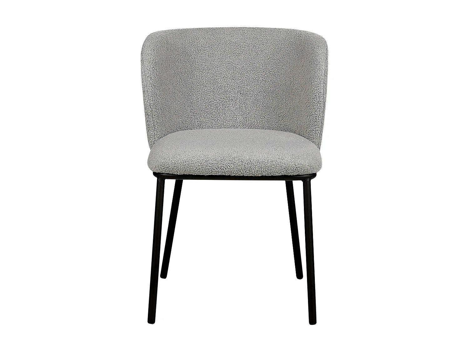 Lot de 2 chaises de salle à manger MINA Bouclé Gris