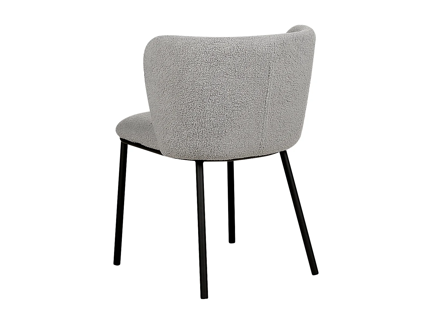 Lot de 2 chaises de salle à manger MINA Bouclé Gris