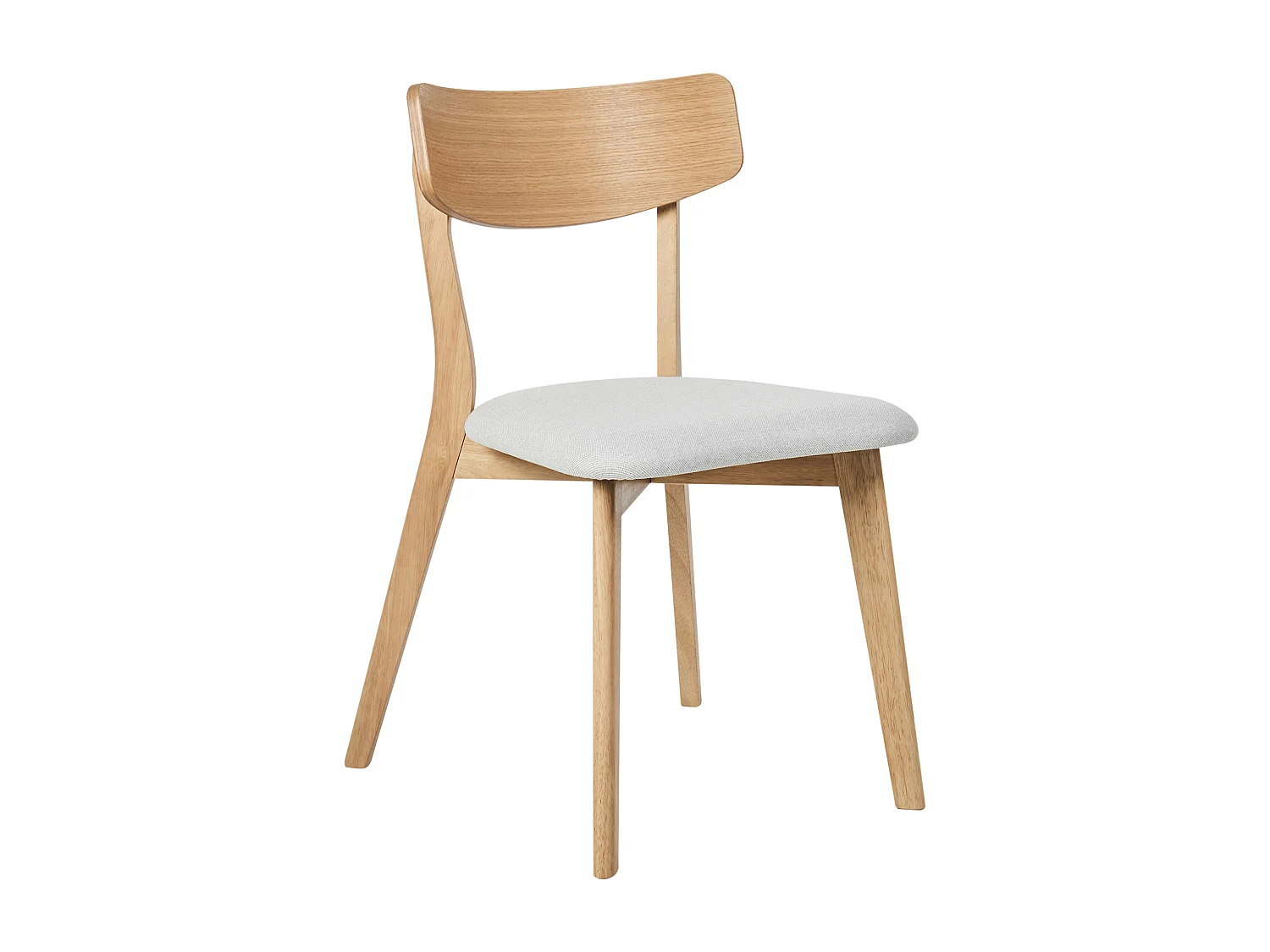 Lot de 2 chaises de salle à manger HOPE Bois Marron clair/gris