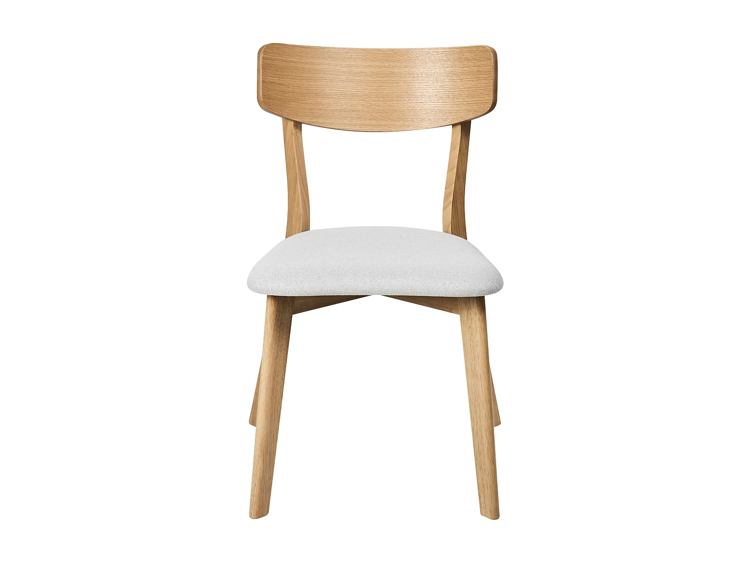 Lot de 2 chaises de salle à manger HOPE Bois Marron clair/gris