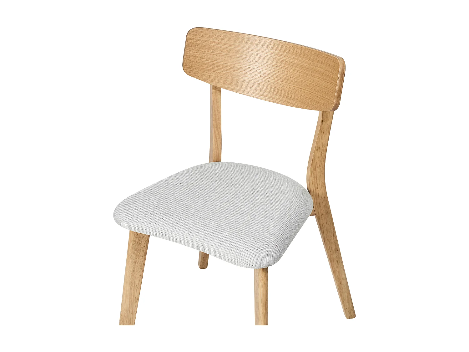 Lot de 2 chaises de salle à manger HOPE Bois Marron clair/gris