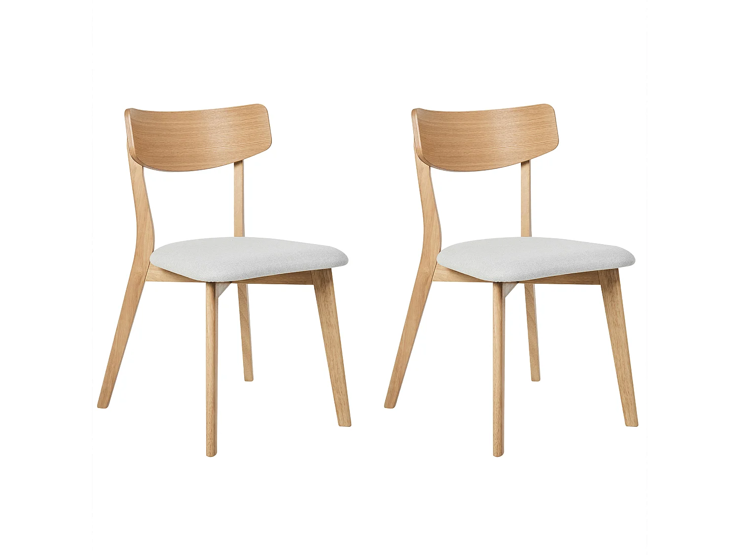Esszimmerstuhl 2er Set HOPE Holz Hellgrau