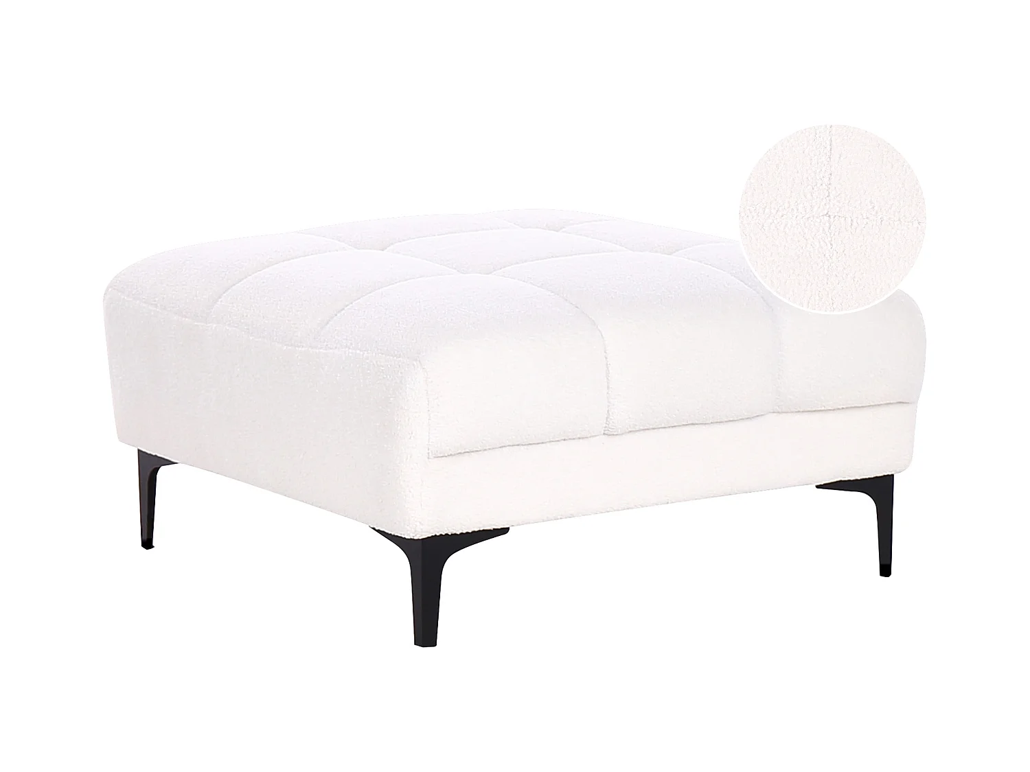 Ottoman ALNES Bouclé Blanc