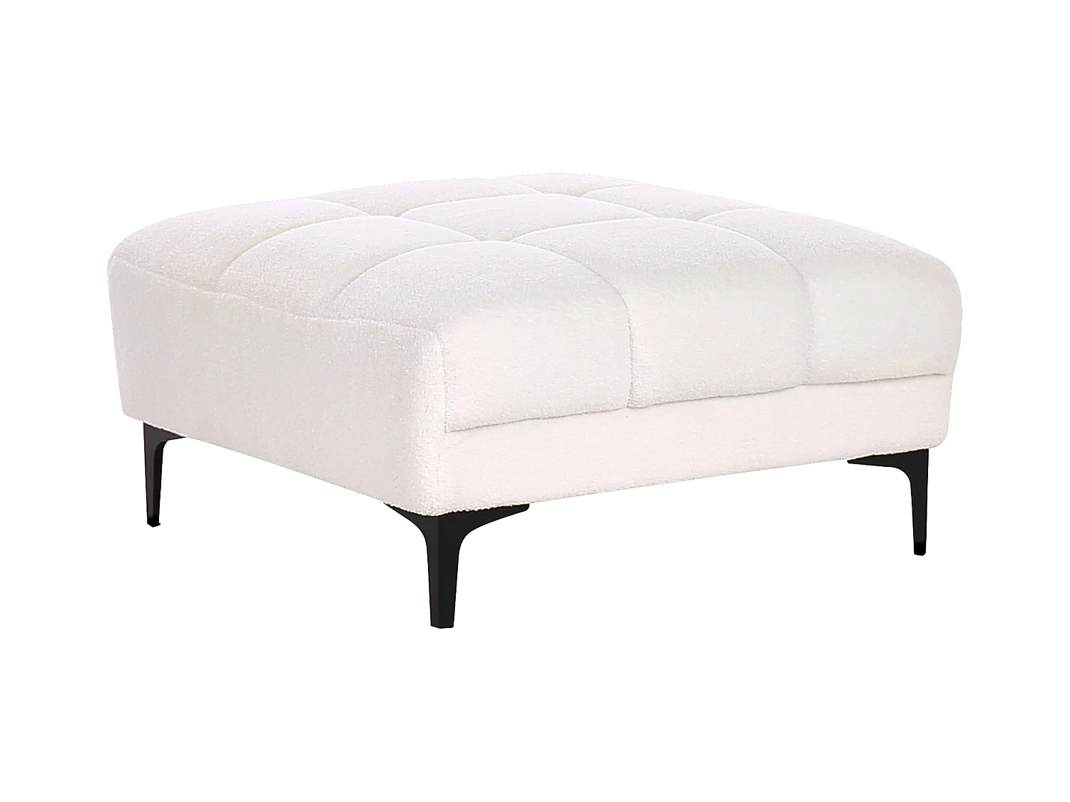 Ottoman ALNES Bouclé Blanc