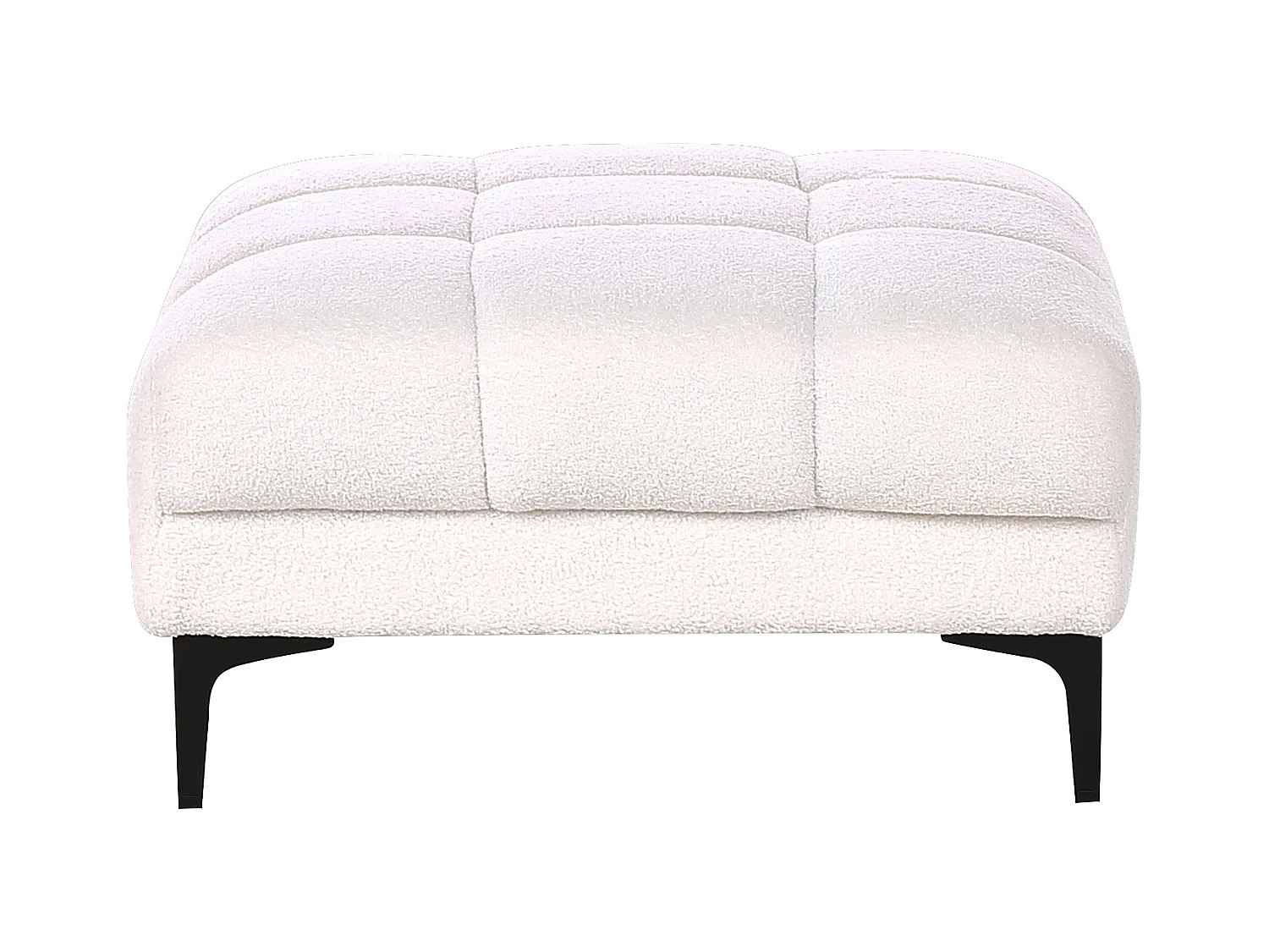 Ottoman ALNES Bouclé Blanc