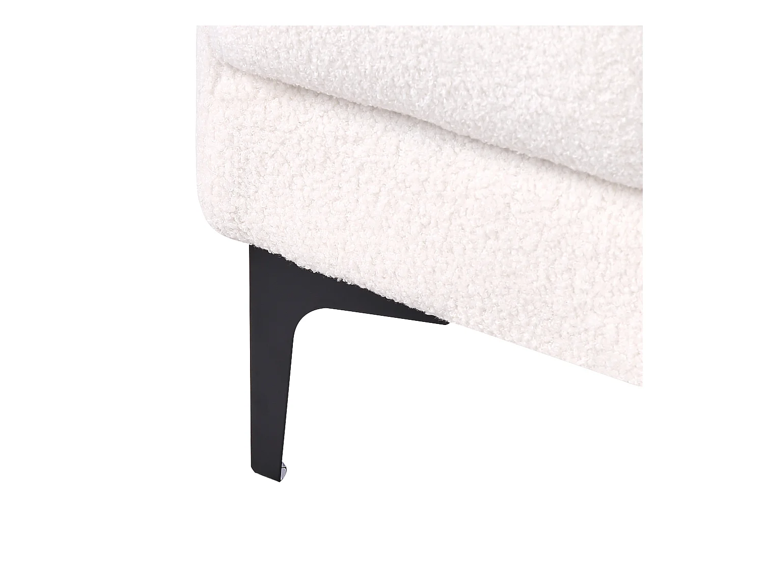 Ottoman ALNES Bouclé Blanc