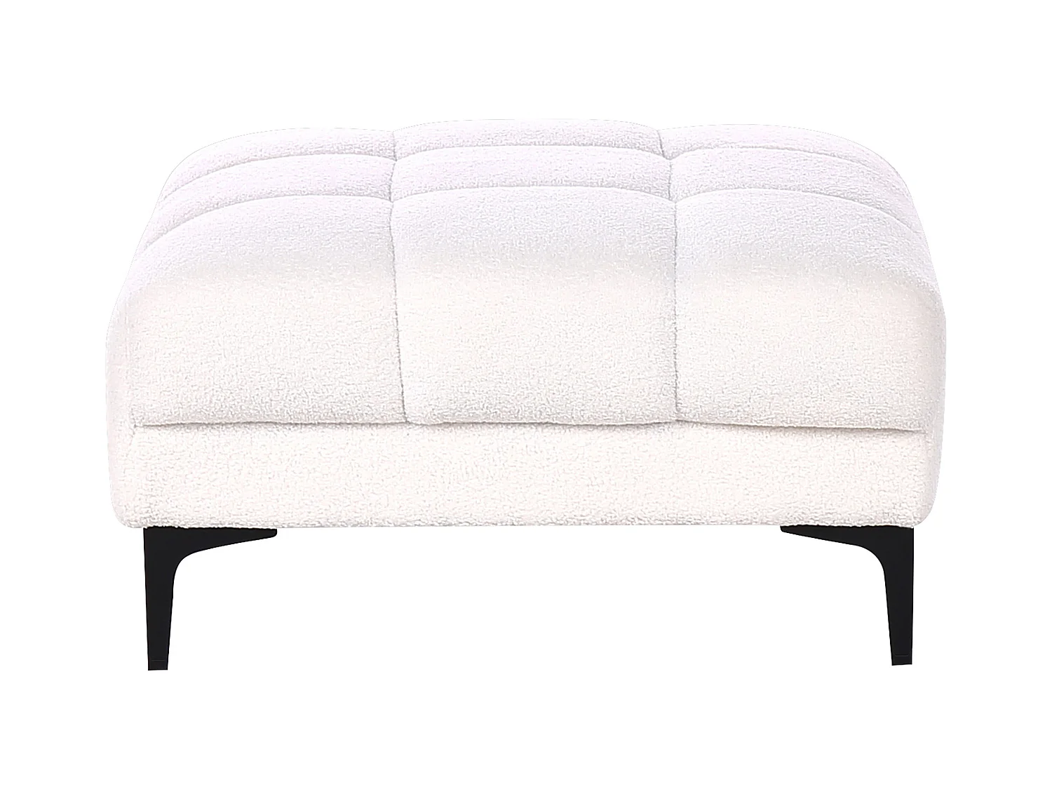 Ottoman ALNES Bouclé Blanc