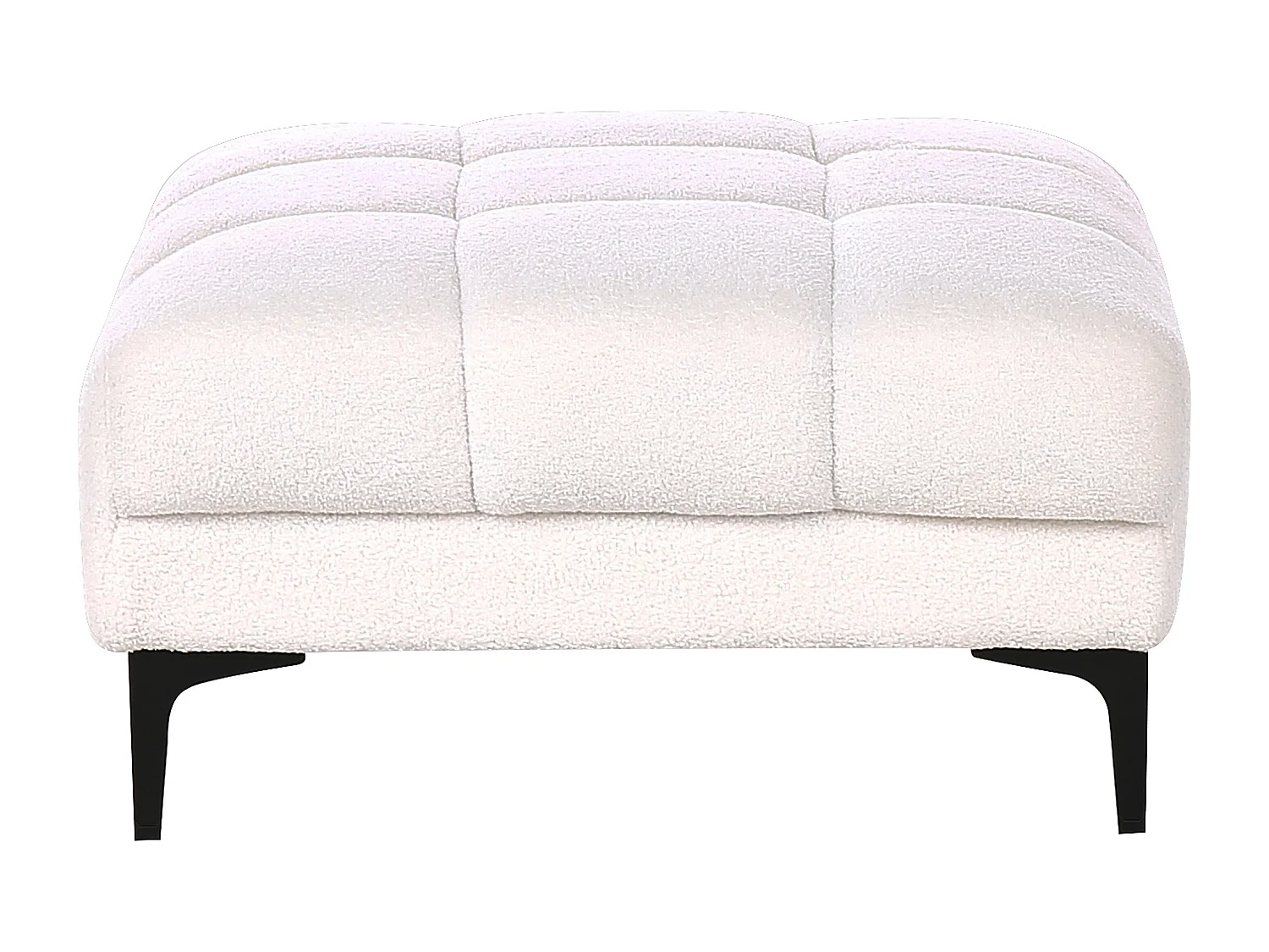 Ottomane ALNES Bouclé Weiss