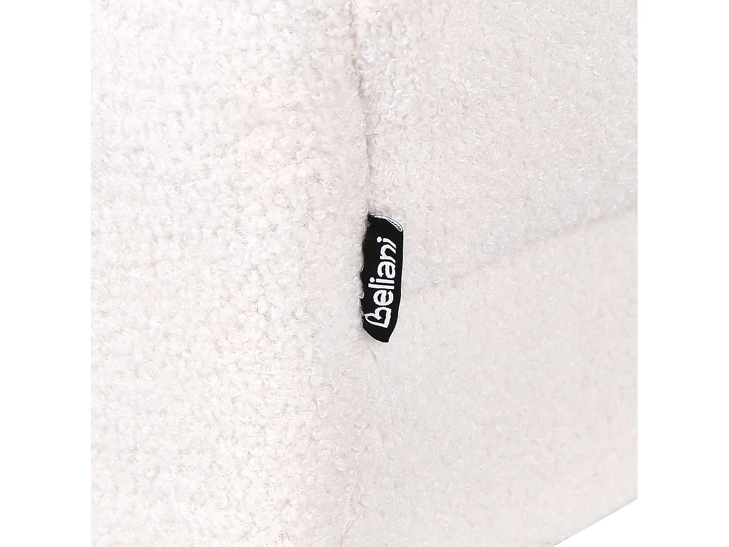 Ottomane ALNES Bouclé Weiss