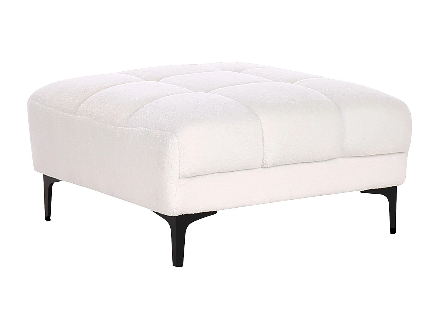 Ottoman ALNES Bouclé Blanc