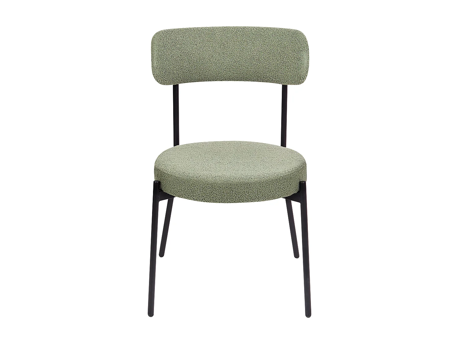 Lot de 2 chaises de salle à manger ALLISON Bouclé Vert clair