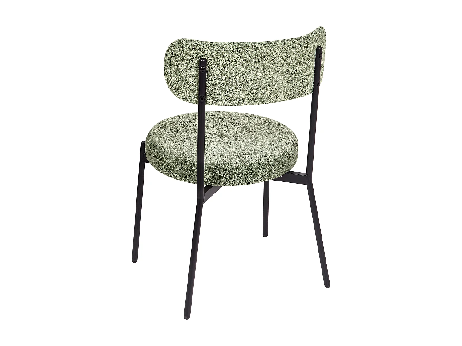 Lot de 2 chaises de salle à manger ALLISON Bouclé Vert clair