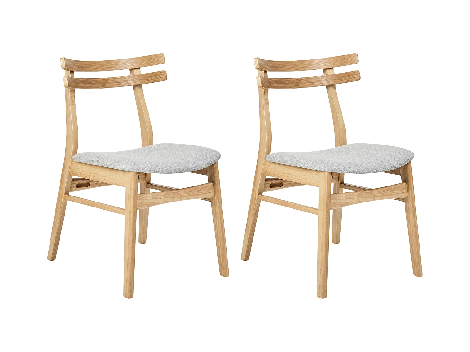 Lot de 2 chaises de salle à manger CYNTHIANA Bois Gris clair