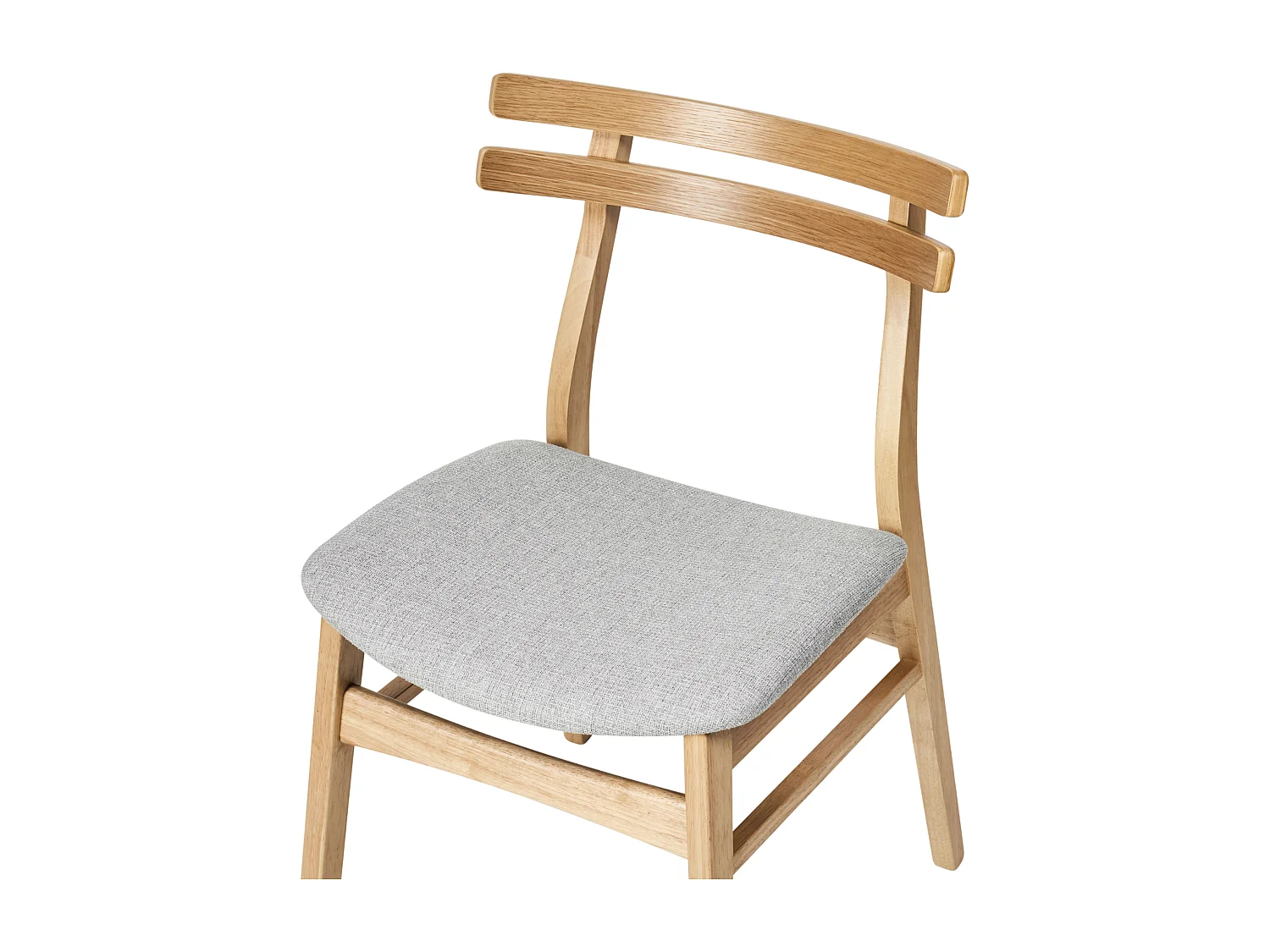 Set van 2 eetkamerstoelen CYNTHIANA Hout Lichtgrijs