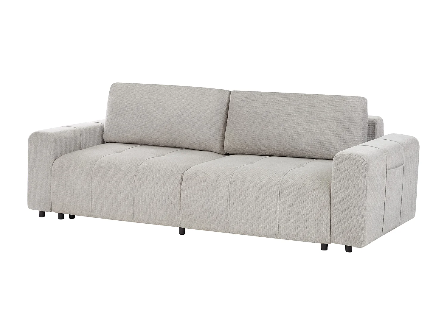 Canapé 3 places INNVIK Tissu Gris clair avec rangement