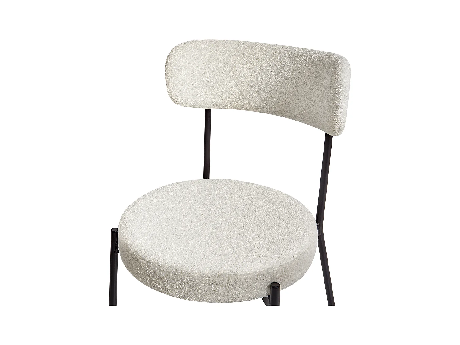 Esszimmerstuhl 2er Set ALLISON Bouclé Weiss