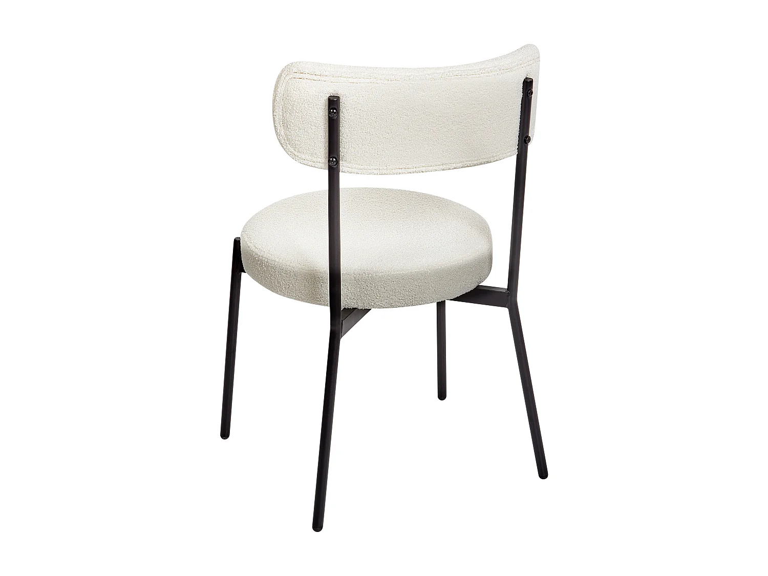 Lot de 2 chaises de salle à manger ALLISON Bouclé Blanc