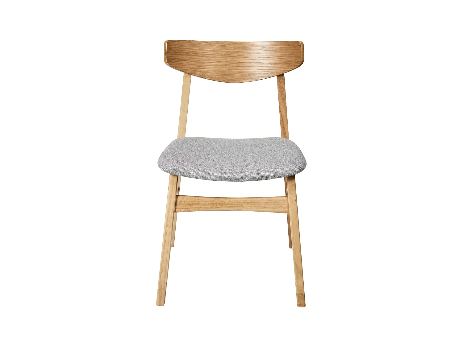 Lot de 2 chaises de salle à manger SMILEY Bois Gris clair