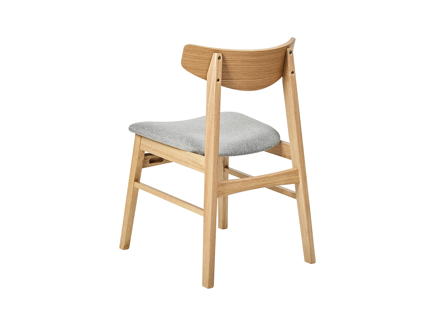 Lot de 2 chaises de salle à manger SMILEY Bois Gris clair