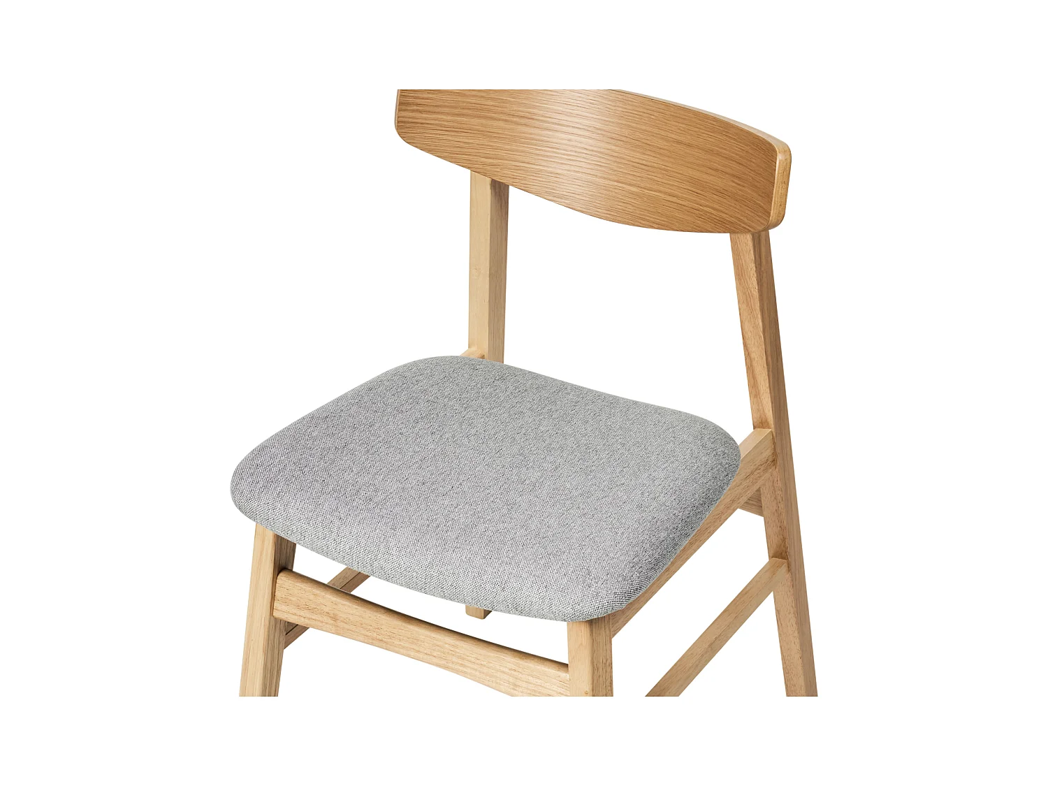 Lot de 2 chaises de salle à manger SMILEY Bois Gris clair