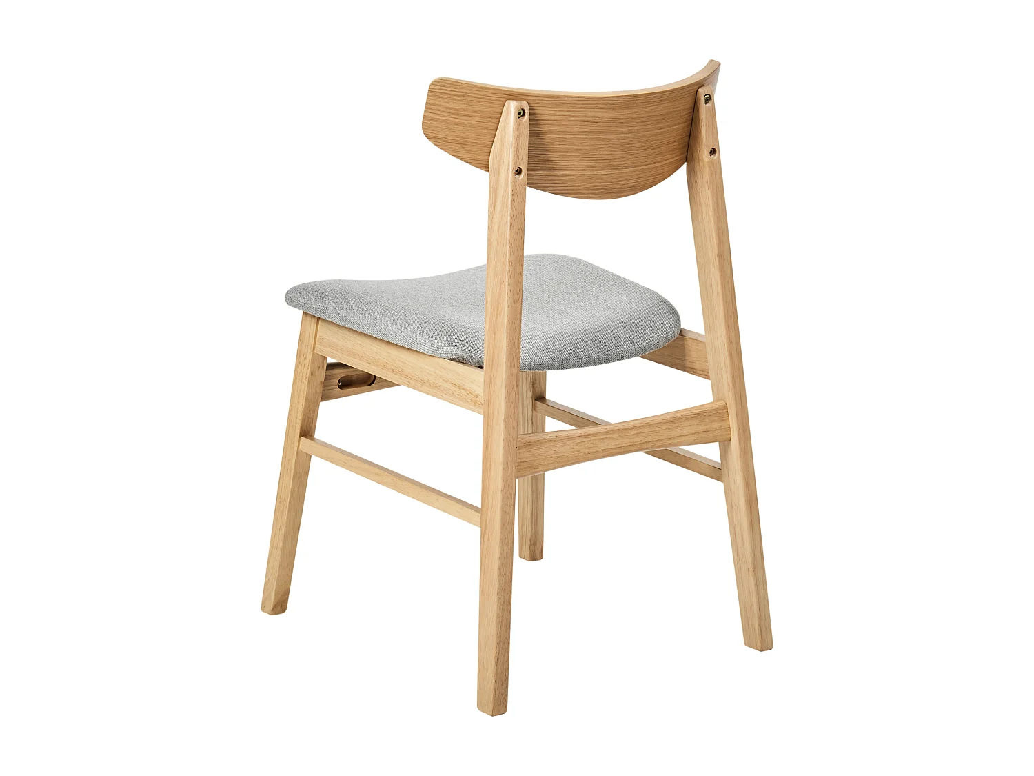 Lot de 2 chaises de salle à manger SMILEY Bois Gris clair