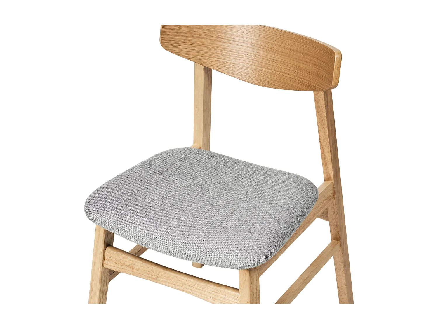 Lot de 2 chaises de salle à manger SMILEY Bois Gris clair