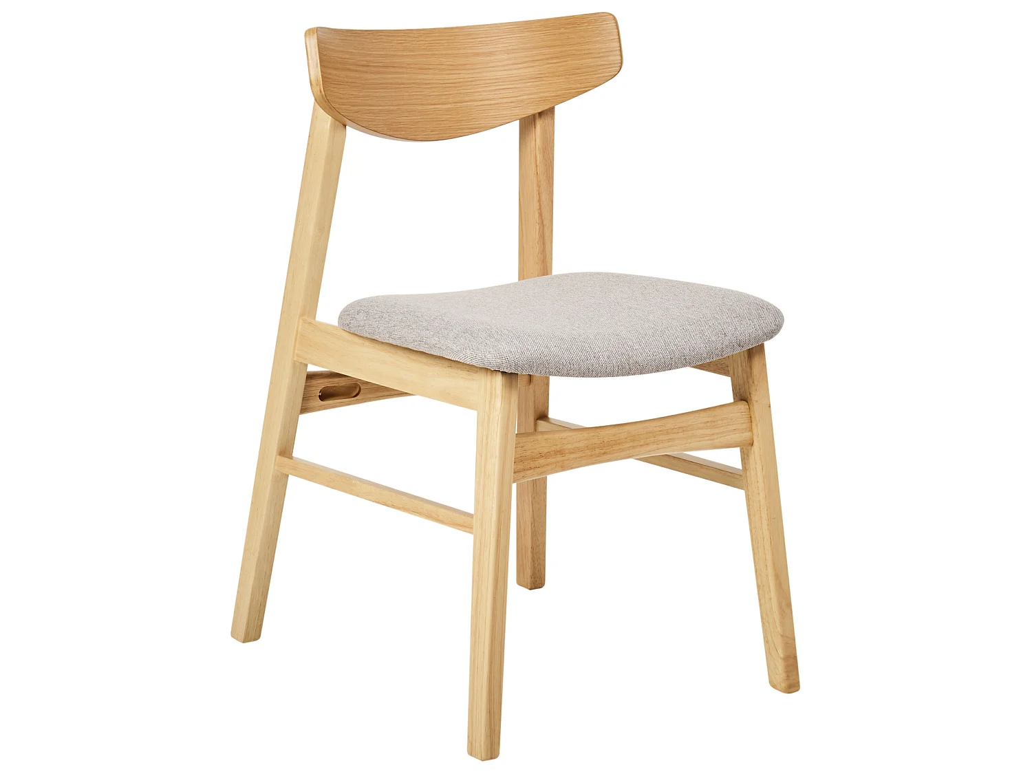 Lot de 2 chaises de salle à manger SMILEY Bois Gris clair