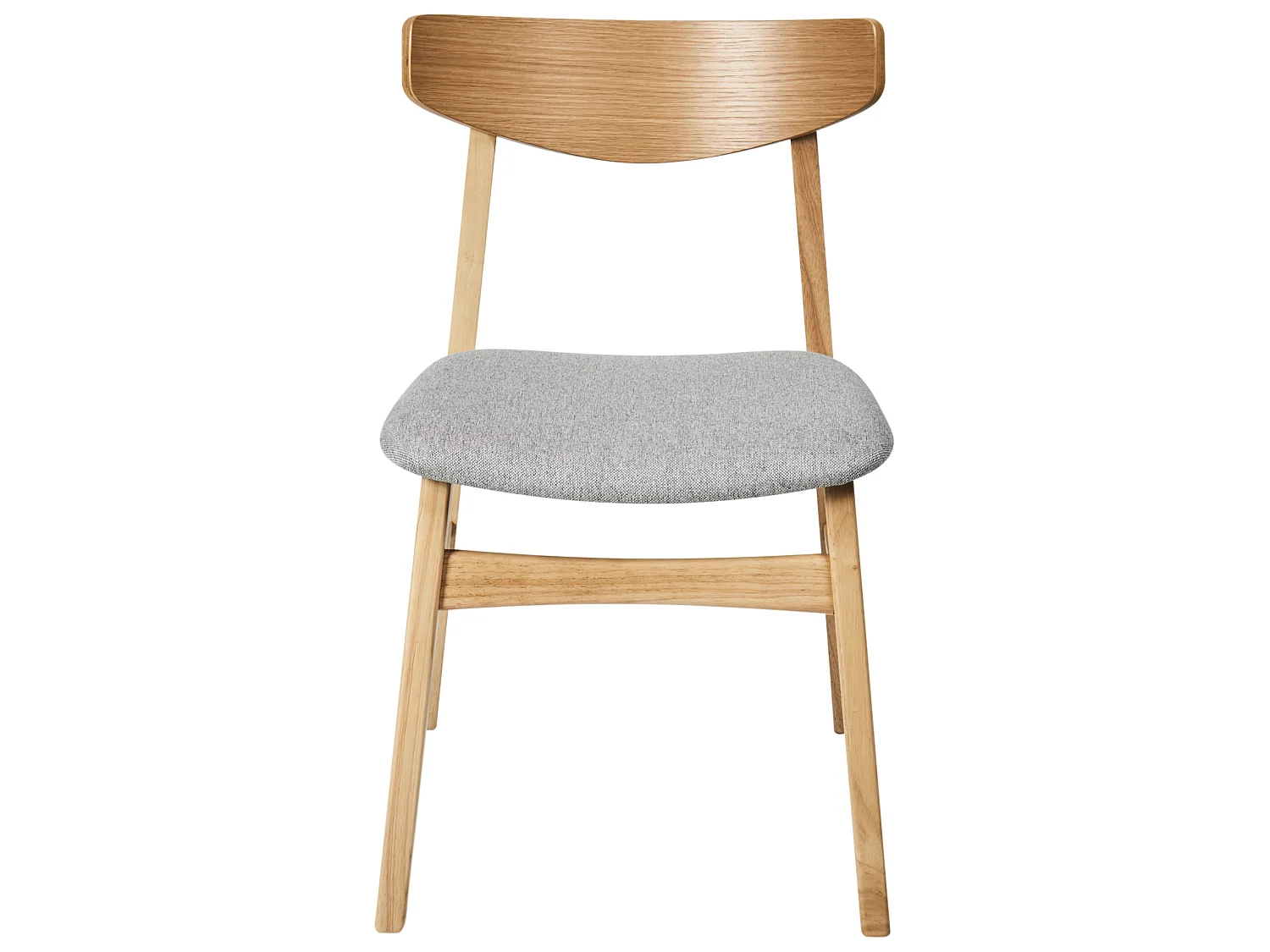 Lot de 2 chaises de salle à manger SMILEY Bois Gris clair