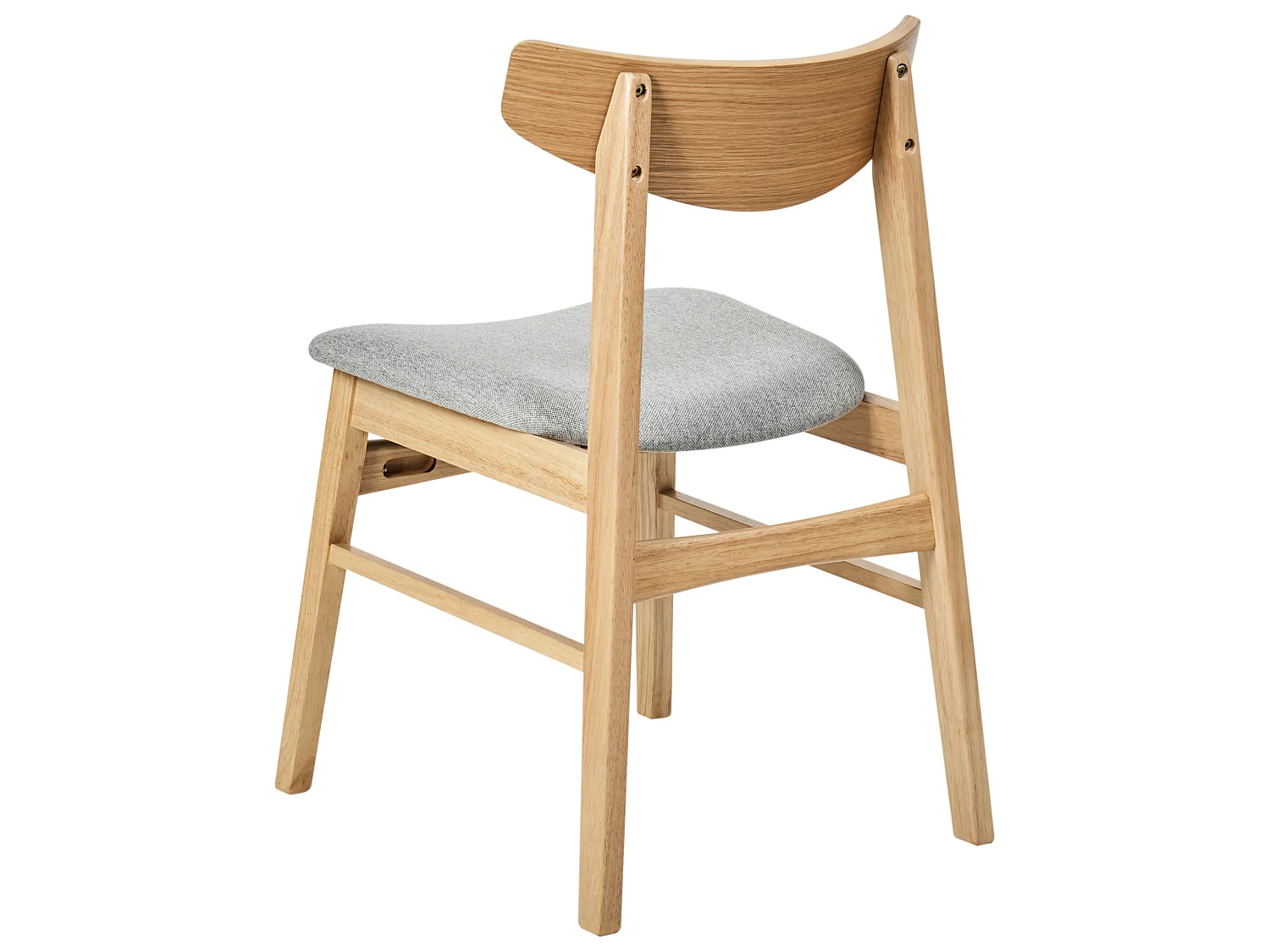 Lot de 2 chaises de salle à manger SMILEY Bois Gris clair