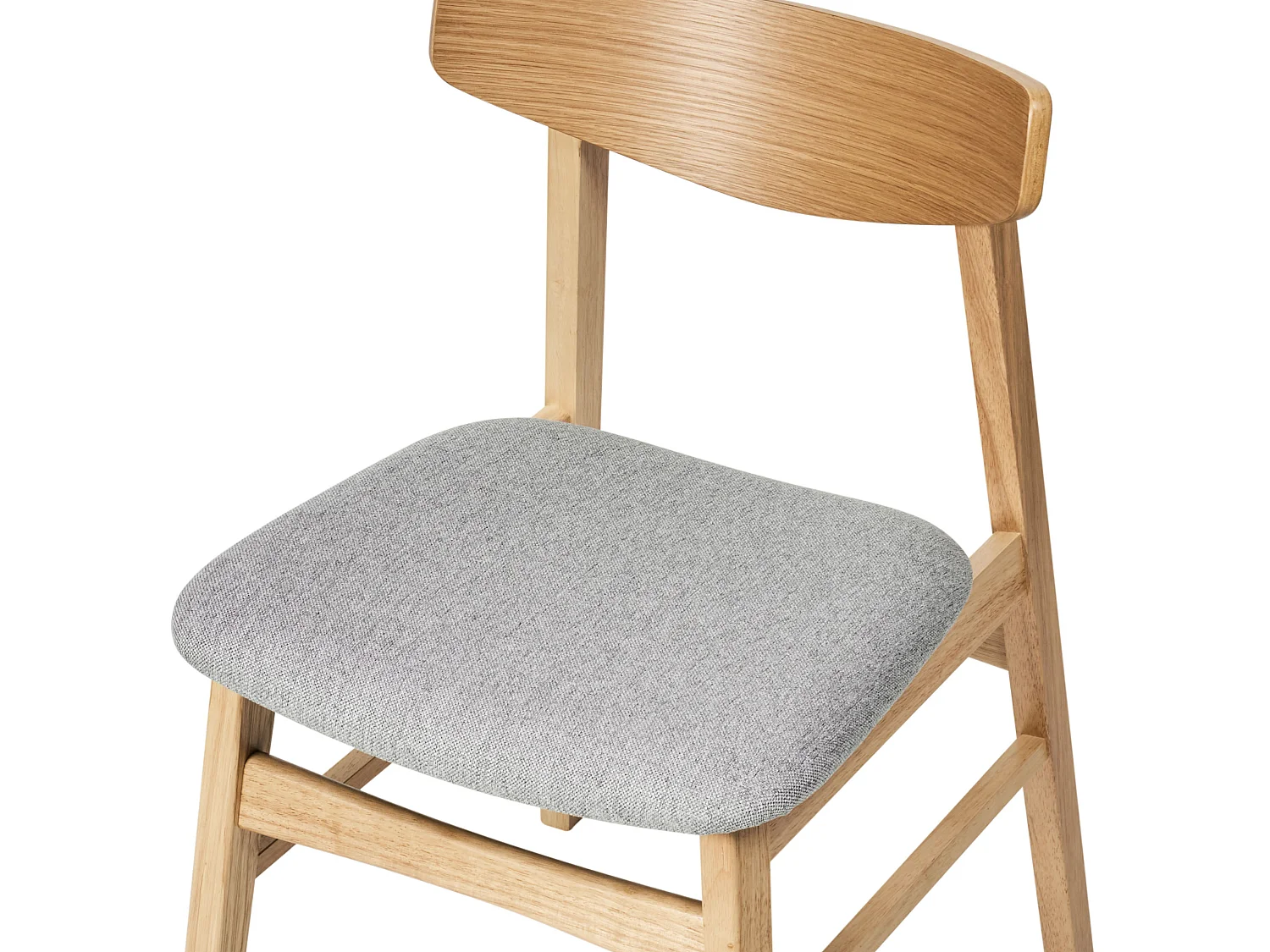 Lot de 2 chaises de salle à manger SMILEY Bois Gris clair