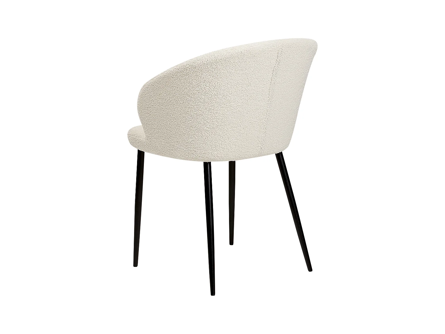 Lot de 2 chaises de salle à manger MASON Bouclé Blanc cassé