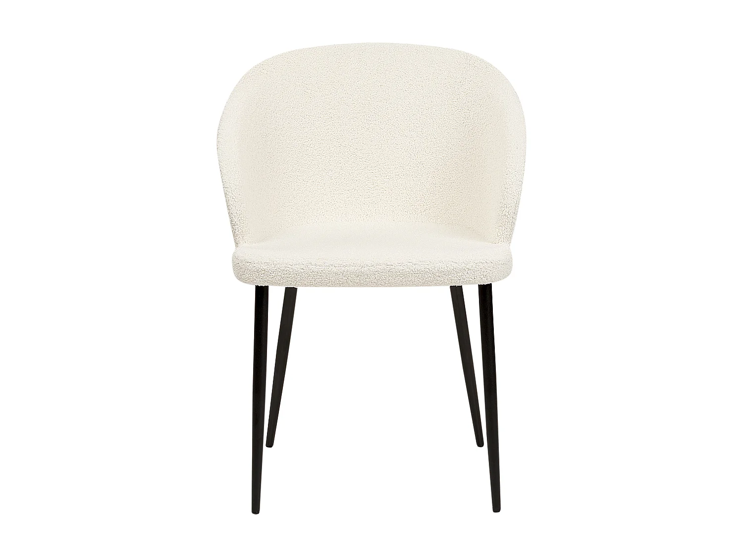 Lot de 2 chaises de salle à manger MASON Bouclé Blanc cassé
