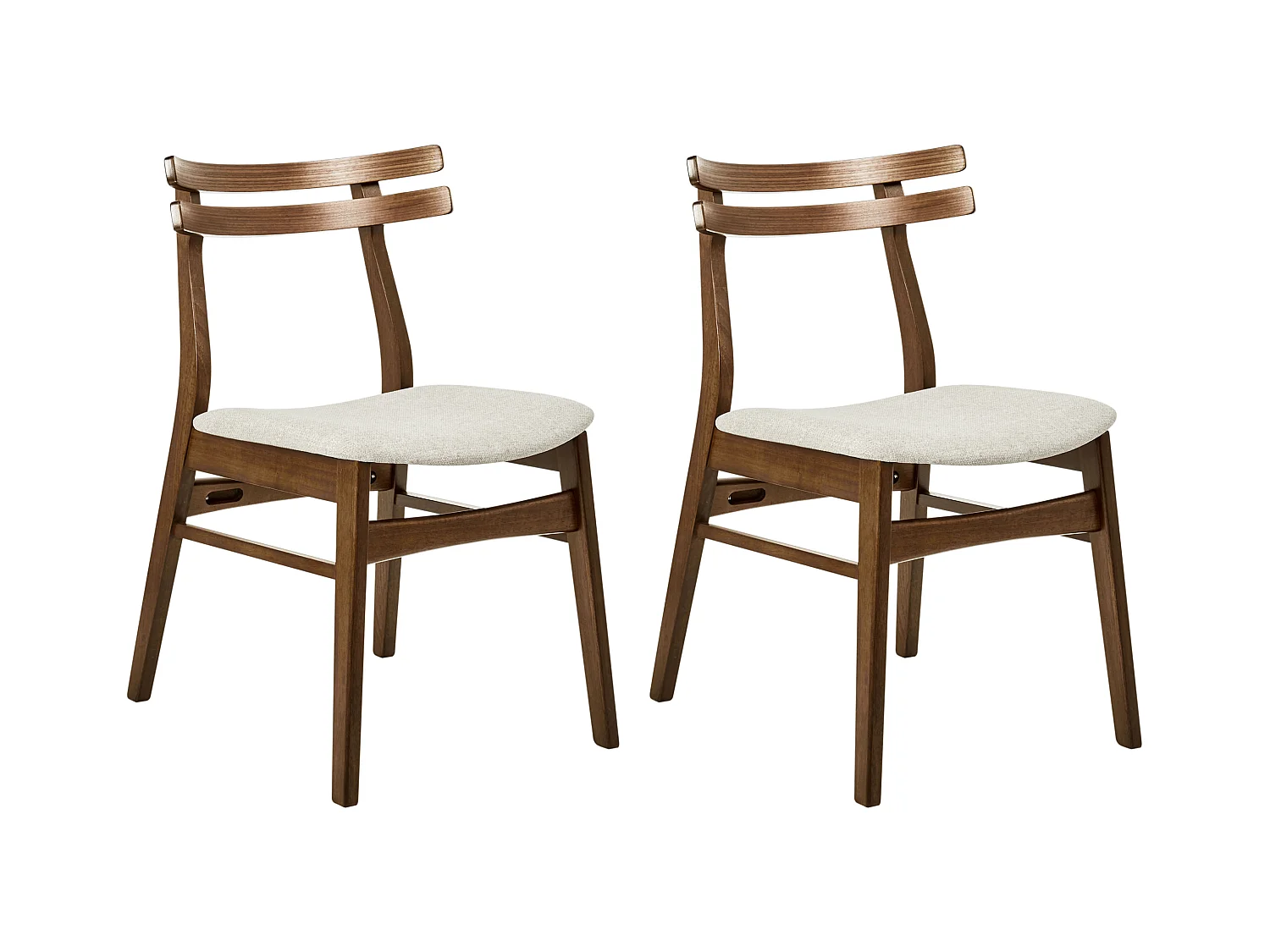 Conjunto de 2 cadeiras de jantar CYNTHIANA Madeira Creme claro
