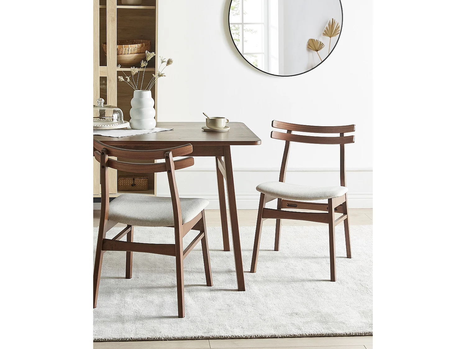 Lot de 2 chaises de salle à manger CYNTHIANA Bois Beige clair